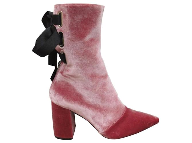 Robert Clergerie p boots 37 Pink Leather  ref.391913