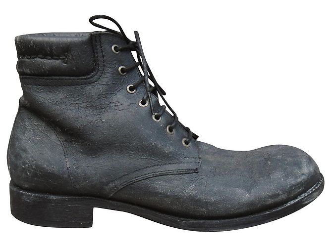 Frye Leather Boots Dark Grey 46.5