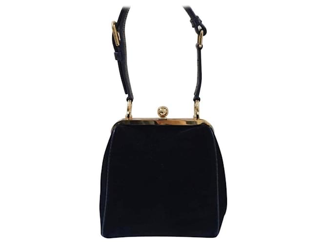 Dolce & Gabbana Black Agata Runway Velvet Python Bag Leather  -  Joli Closet