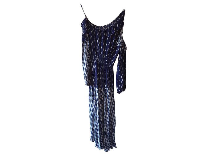 Vestido Sandro azul de viscosa