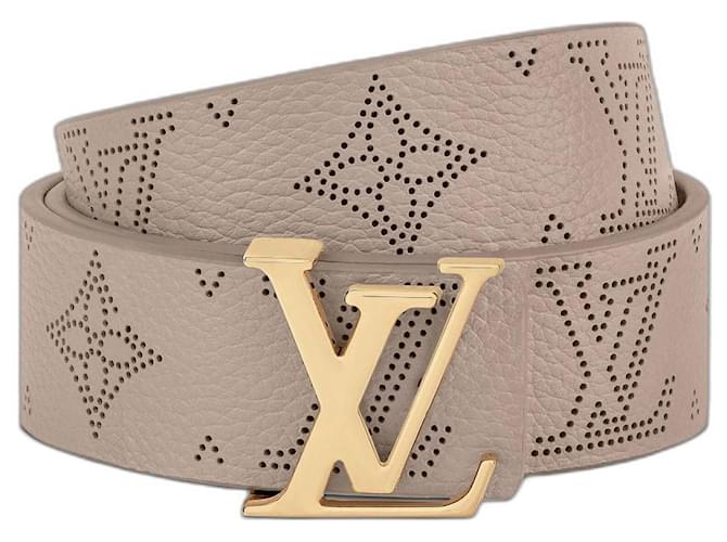 Louis Vuitton LV belt Iconic Mahina Beige Leather ref.392057