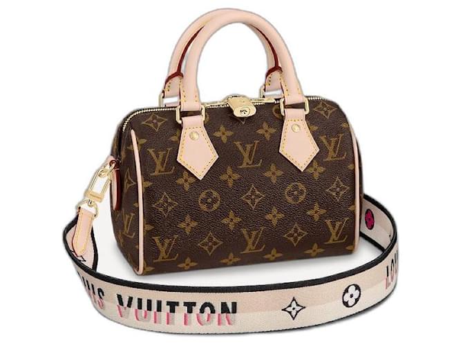 Louis Vuitton LV Speedy badouliere 20 Marrone Pelle  ref.392067