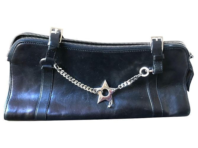 Borsa Christian Dior in pelle nera Nero