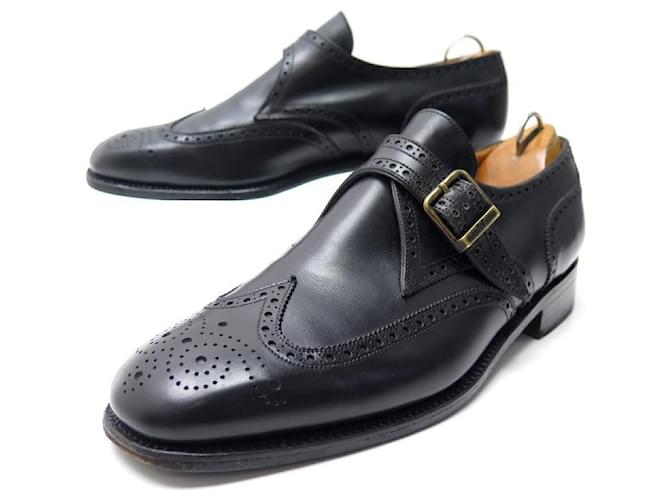 Louis Vuitton Men's Black Calf Leather Buckle Loafers Dress Shoes