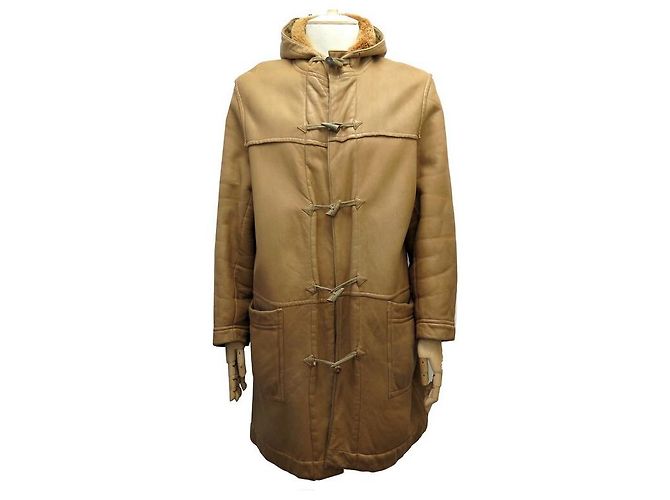 Hermès HERMES DUFFLE COAT 54 L LAMMLEDER RETURNS LAMMLEDER Karamell