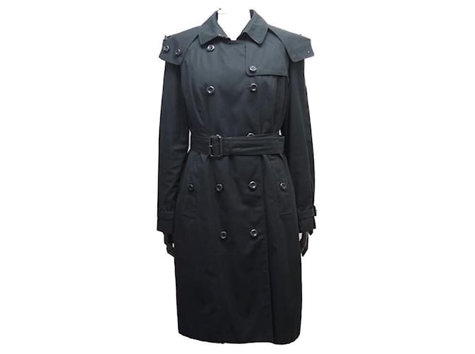 NEW BURBERRY TRENCH COAT WITH T-SHIRT LINING40 M BLACK NEW COAT COTTON  ref.392189