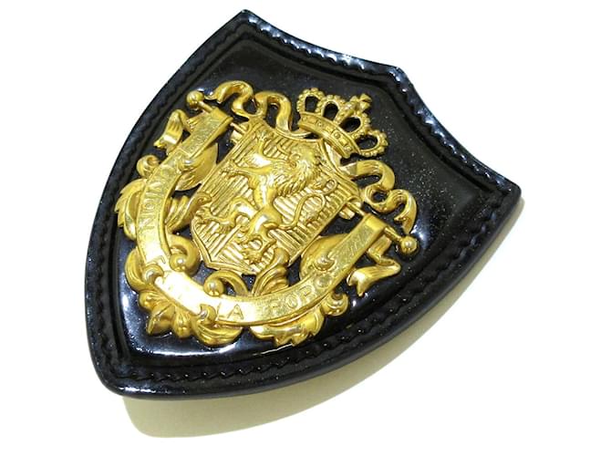 Miu Miu Brooch Black Leather ref.392920 - Joli Closet