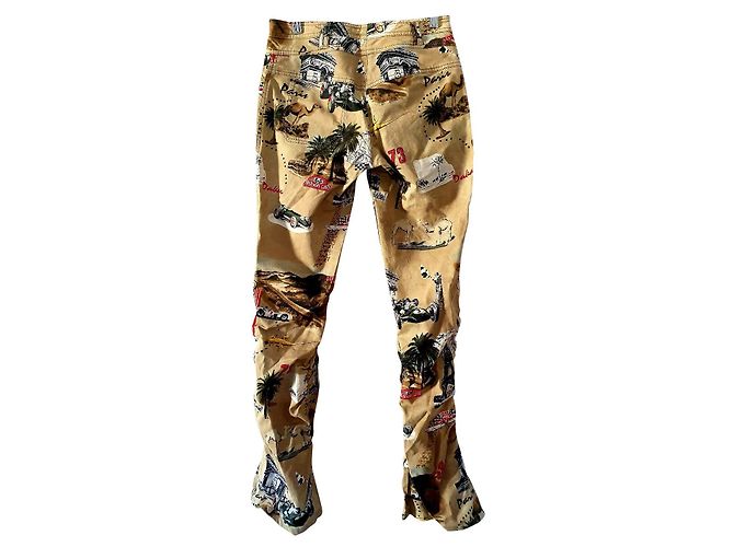 Marc Cain Paris Dakkar Jeans sz 38 Multicolor Beige