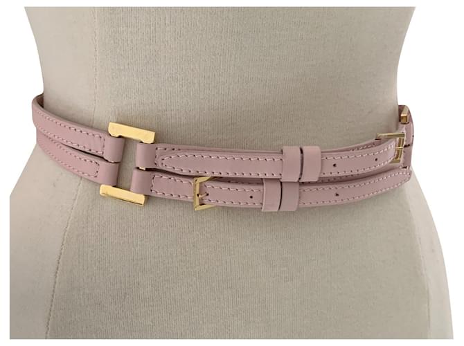Elie Saab Belts Pink Gold hardware Leather Metal  ref.393270
