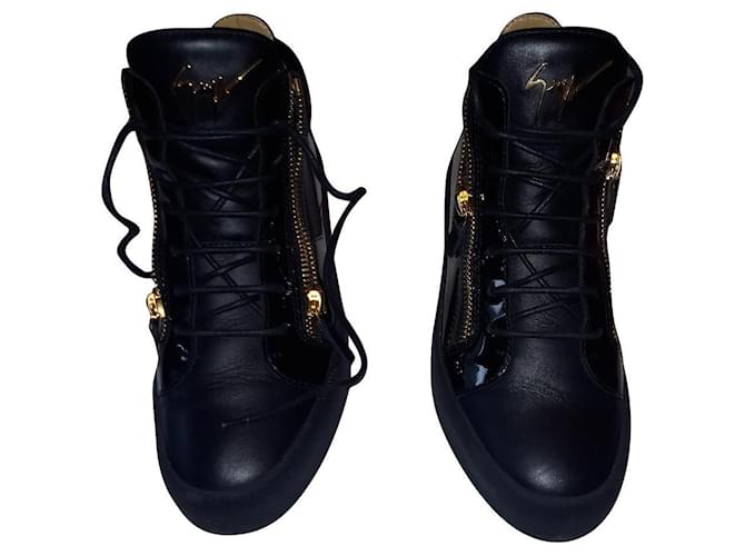 Giuseppe Zanotti Sneakers Black Leather  ref.393276