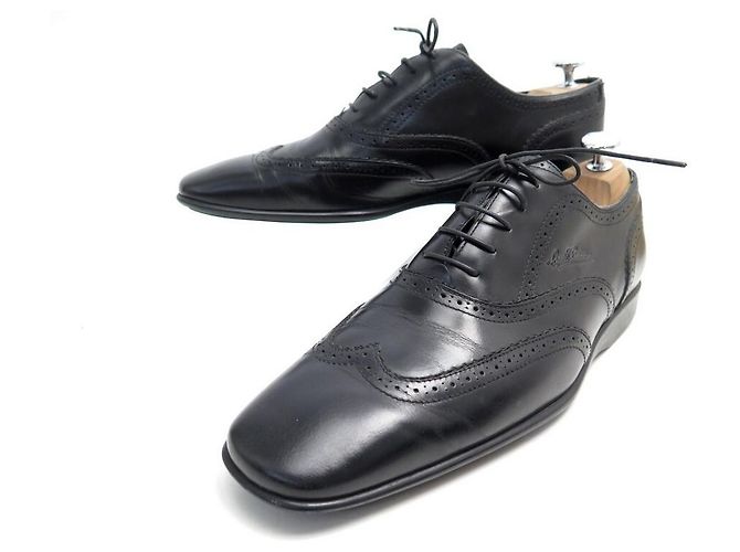 SCARPE LOUIS VUITTON RICHELIEU 7 41 Scarpe in pelle nera Nero