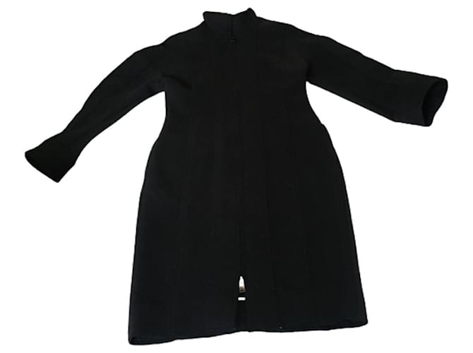 Cappotto Fendi in lana con pannelli a taglio vivo Blu navy  ref.393834