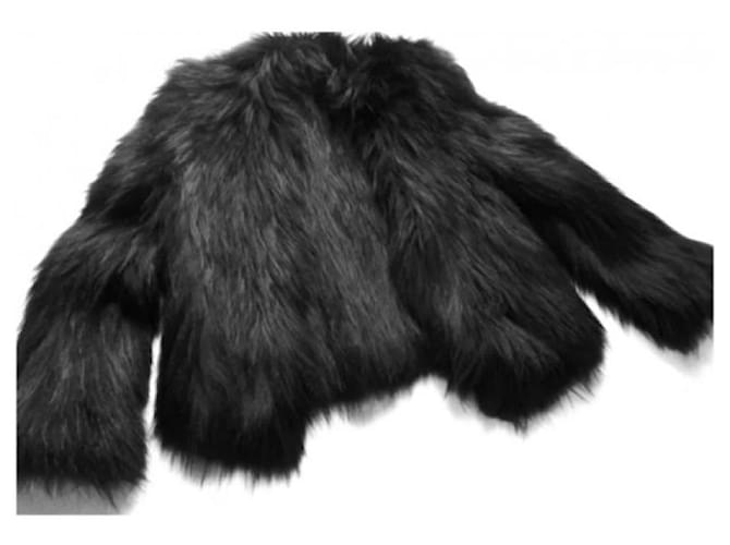 ISABEL MARANT Coat in Fur Black  ref.393969