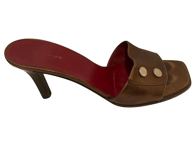 Burberry vintage mules size 38 Bronze Leather  ref.393996