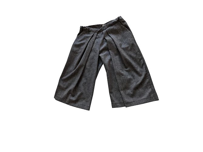 Brunello Cucinelli Culotte Rock aus Wolle Grau