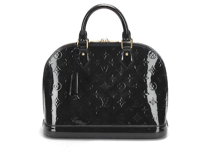 Louis Vuitton Monogram Vernis Alma PM in black patent leather ref