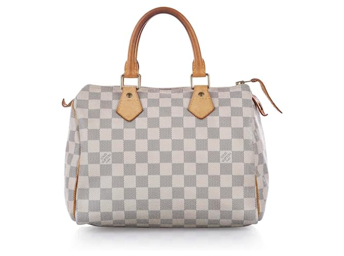 Louis Vuitton Damier Azur Speedy 30 White Cloth ref.596170 - Joli