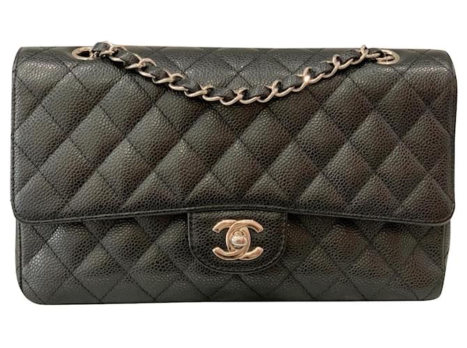2.55 Chanel Classic lined flap Black Leather  ref.394759