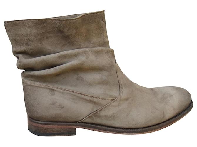 Atelier Voisin p ankle boots 40 Beige Deerskin  ref.395088