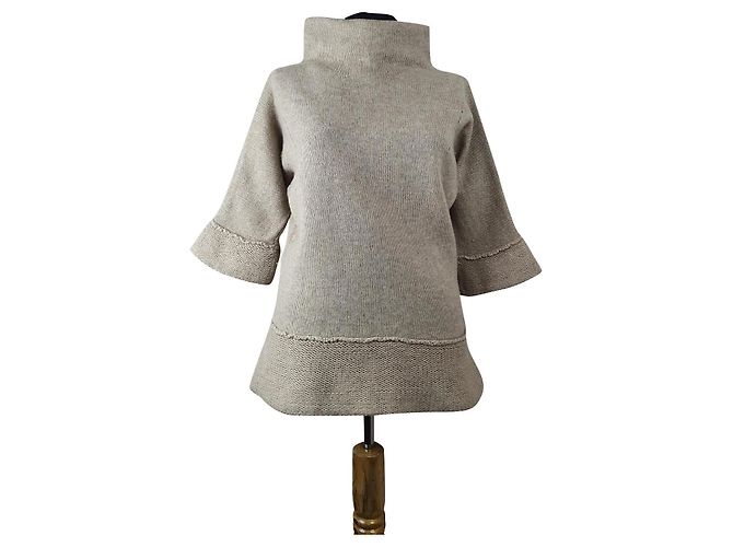 Ballantynes Wollpullover Beige