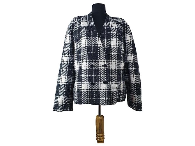 Blazer Joseph Ribkoff Tartan Nero Bianco