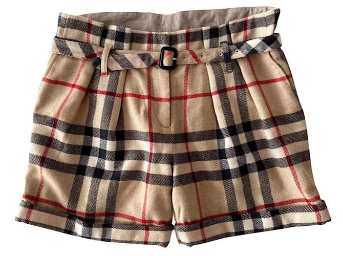 burberry wool shorts