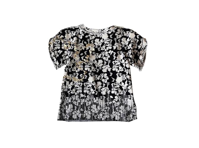 Chanel Cara Delevingne CC Logo Top Black Cotton ref.395446 - Joli