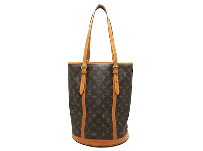 Louis Vuitton Bucket Brown Cloth  ref.395635