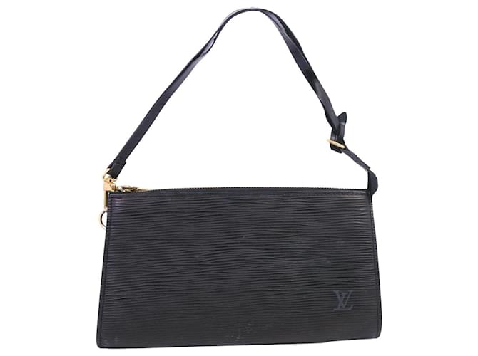 Accesorios de Louis Vuitton Pochette Negro Cuero  ref.395643