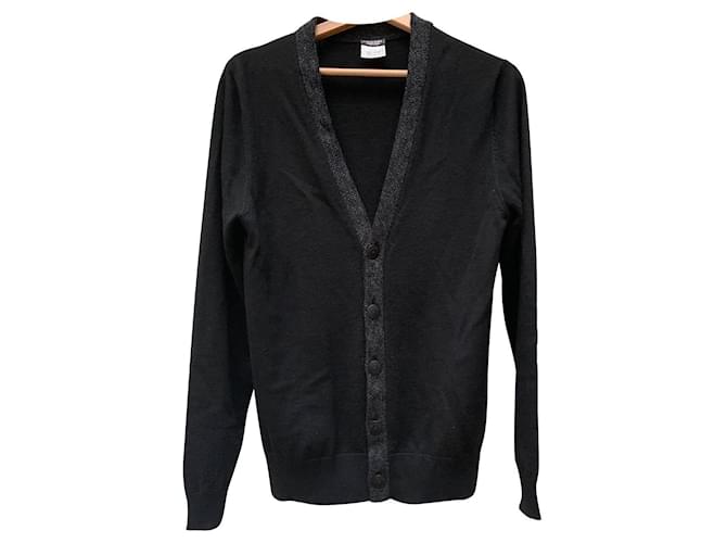 Black Chanel Cardigan Wool  ref.395811
