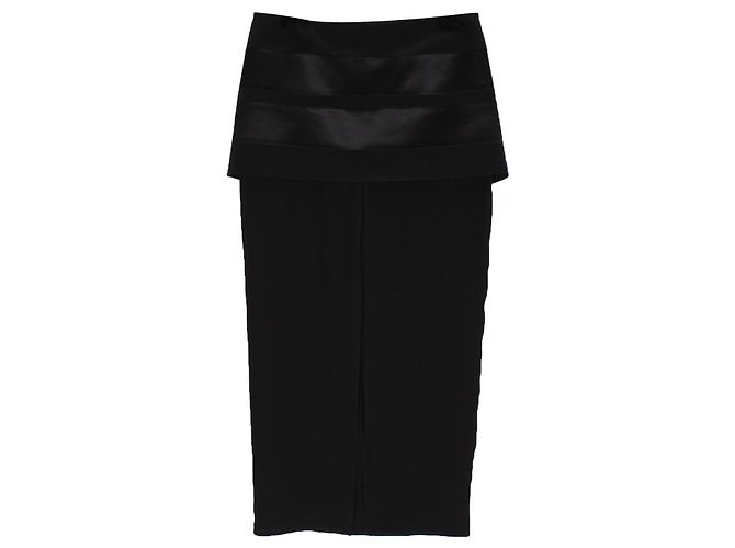 Einzigartiger Givenchy Seidenrock Schwarz 