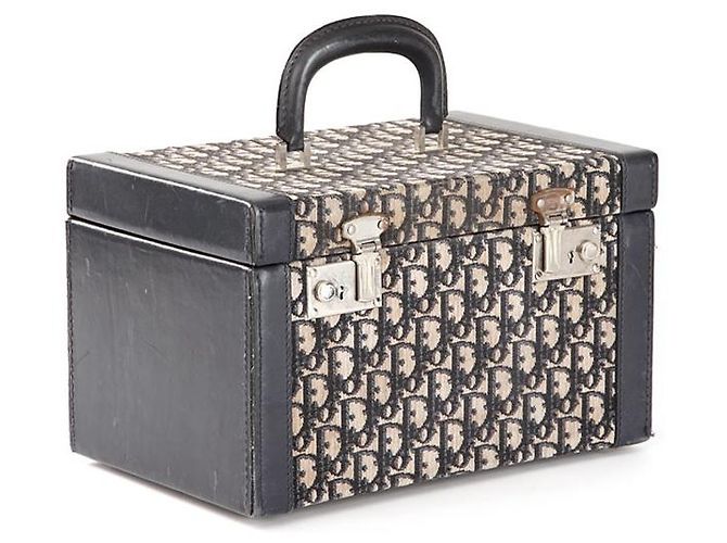 Vintage Dior vanity case Navy blue