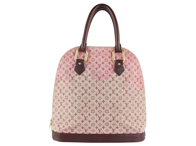 Louis Vuitton Burgundy Monogram Mini Lin Alma Haut Tall Dome Bag 3LV1013  Leather ref.396152 - Joli Closet