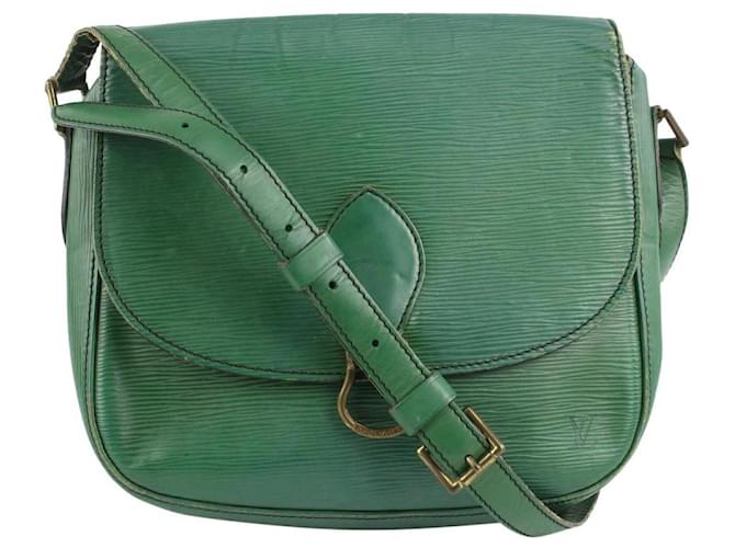 LOUIS VUITTON LV Saint Cloud GM Shoulder Bag Epi Leather Green
