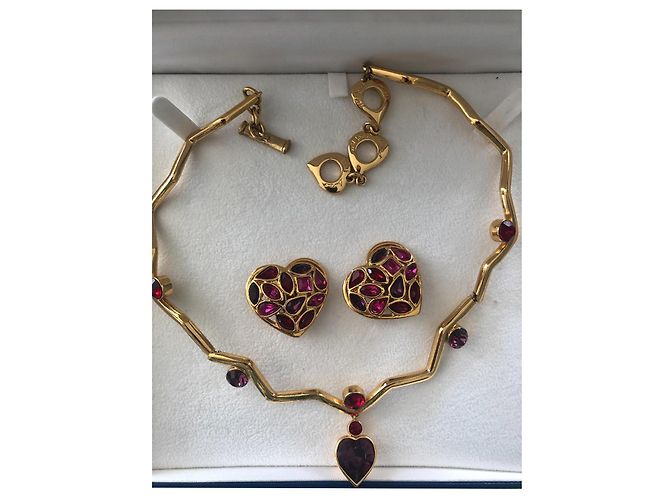 Yves Saint Laurent Collana e Orecchini Oro Gold hardware