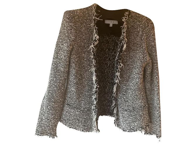 Iro Jacke Schwarz Weiß Baumwolle Polyester Größe 40