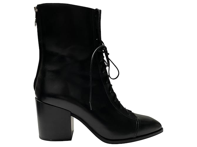 Aeyde Lotta Ankle Boots in Black Leather  ref.396262