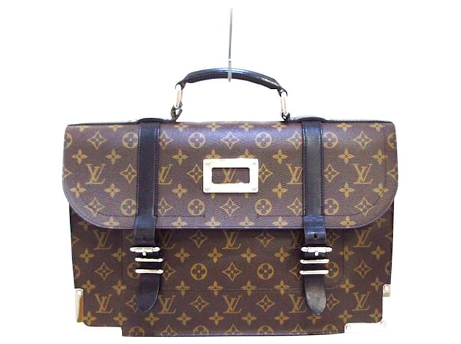 Louis Vuitton Briefcase Brown Cloth  ref.396405