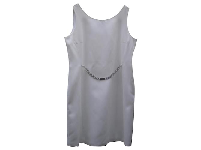Vestido Burberry de algodón Eggshell Blanco roto