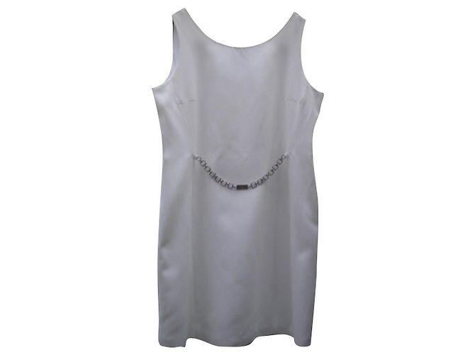 Burberry Baumwollkleid Eggshell Aus weiß