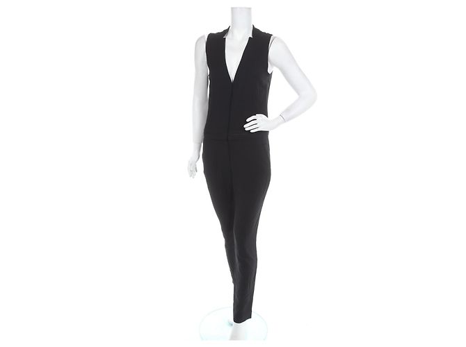 A.L.C Black Wool Viscose Jumpsuit Size S