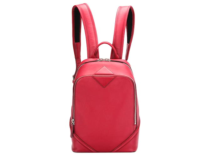 MCM Red Duke Couro Mochila Vermelho Bezerro-como bezerro  ref.396905