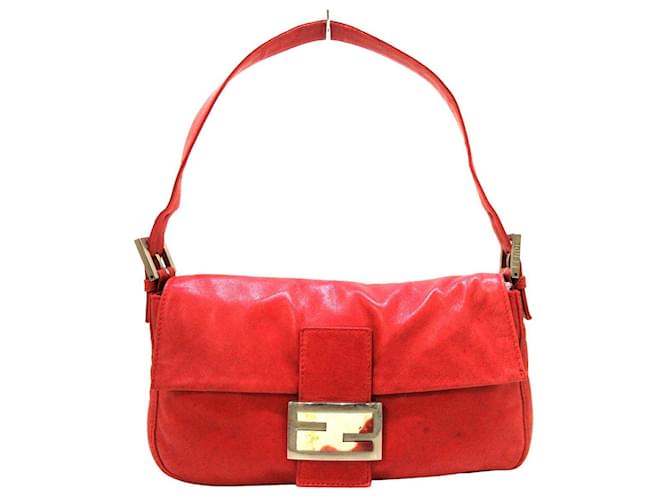 Baguette Baguete Fendi Mamma Vermelho Couro  ref.396954