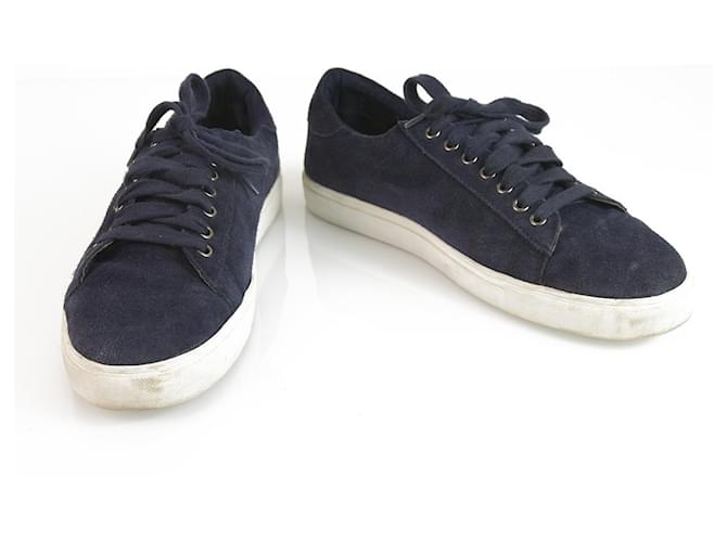 Brook Brothers Brooks Brothers Blue Suede cuir Hommes Chaussures Baskets Baskets taille 12 Bleu  ref.396968