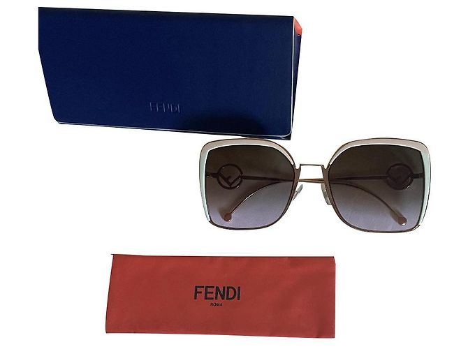 Óculos de sol Fendi FF 0294/S Oversized Marrom Rosa Bege