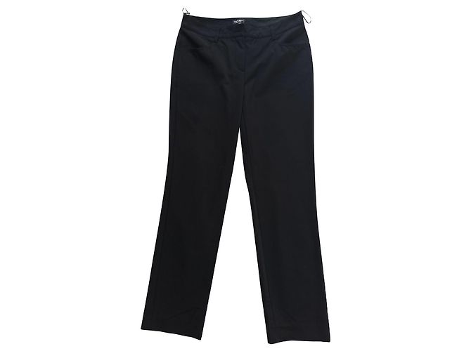 Cambon Pantalones Chanel Uniform Negros de Algodón