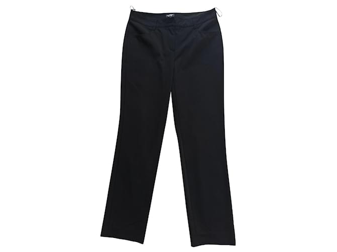 Cambon Chanel Un pantalon, leggings Coton Elasthane Polyamide Noir  ref.397251