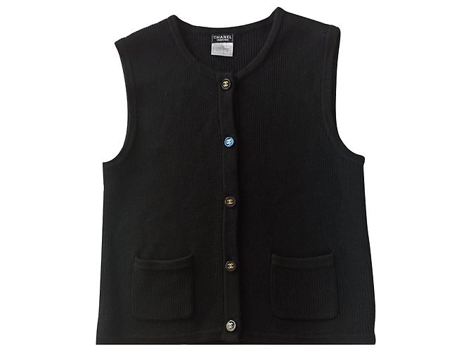Cambon Chanel Uniform Cardigan aus dunkelblauer Wolle Marineblau