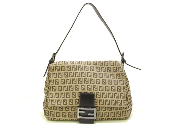 Fendi Mamma Baguette Brown Cloth  ref.397259