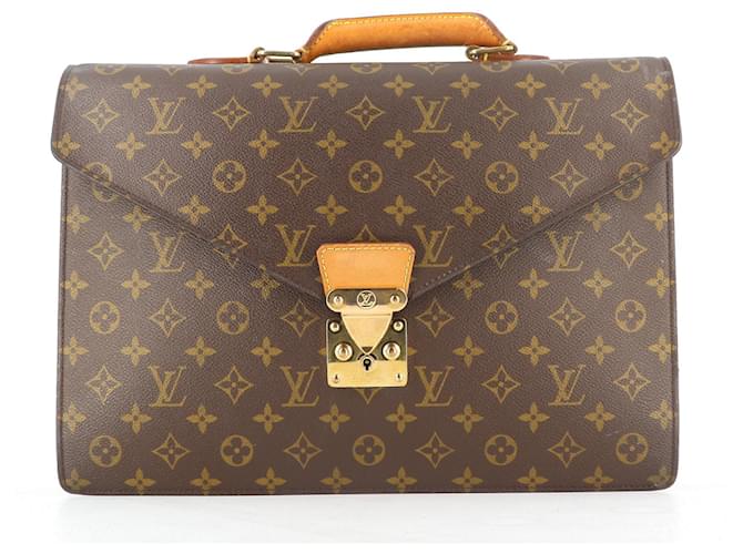 Louis Vuitton Briefcase Brown Cotton  ref.397327